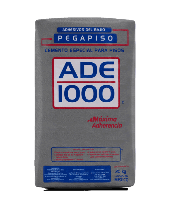 Adhesivo para piso Cerámico , Rudo Gris 20 Kg. Ade1000