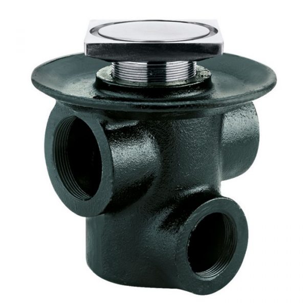 Coladera de Contorno Cuadrada 3Bocas Cromo Mod. 25-CHL. Helvex