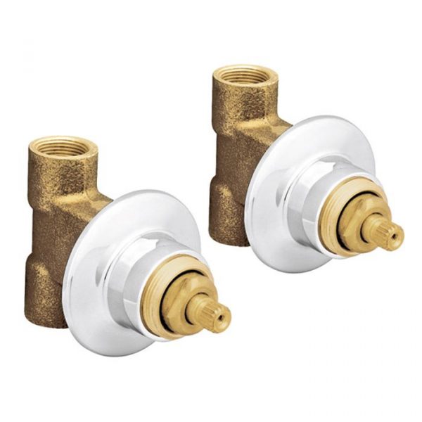 Juego Valv Emp Reg Ceramico Roscar Cromo Mod. E-60. Helvex