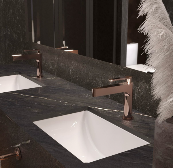 Monomando Lavabo Contra Push Clasica Obsidiana Mod. E-917-AU. Helvex - Imagen 2