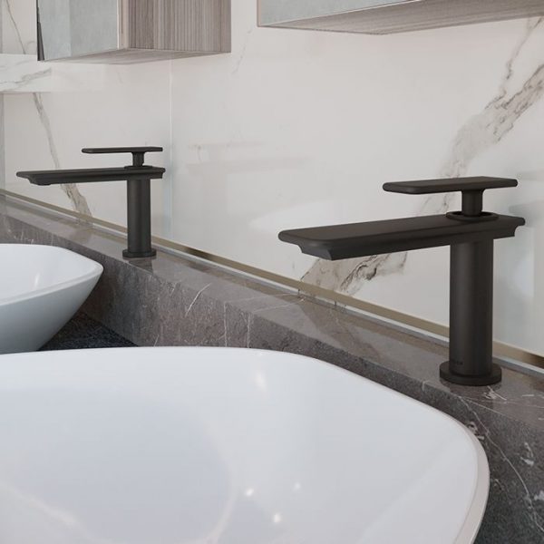 Monomando Lavabo Contra Push Premier II Ebano Mod. E-941-EB. Helvex - Imagen 2