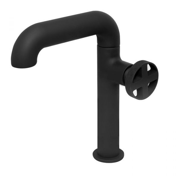 Monomando Lavabo Alto Contra Push Indus Ebano Mod. E-951-EB. Helvex