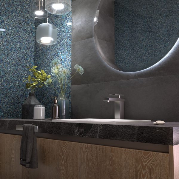 Monomando Lavabo Contra Push Maxima Titanio Mod. EP-932-TN. Helvex - Imagen 2