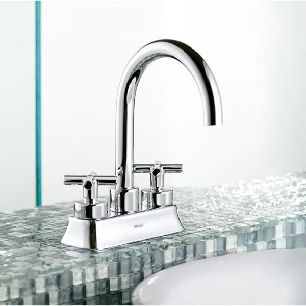 Mexcladora Lavabo 4" Contra Rejilla Antares Cromo  Mod. HM-14. Helvex - Imagen 2