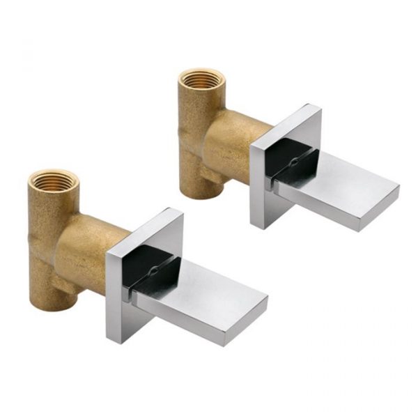 Juego Valv Emp Reg Ceramico Soldar Cromo Mod. MR-1001. Helvex
