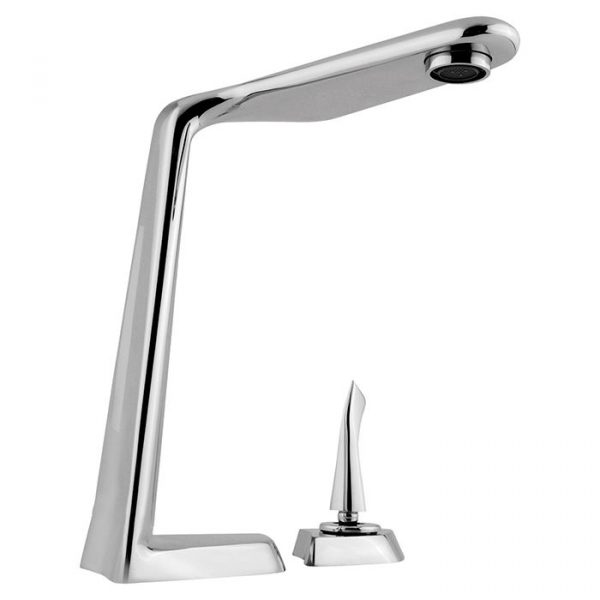Monomando Lavabo Alto Contra Push Piura Cromo Mod. PIU-101. Helvex