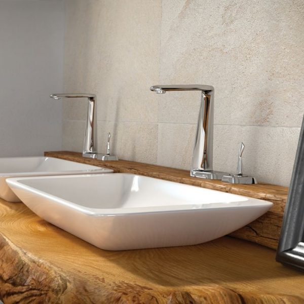 Monomando Lavabo Alto Contra Push Piura Cromo Mod. PIU-101. Helvex - Imagen 2