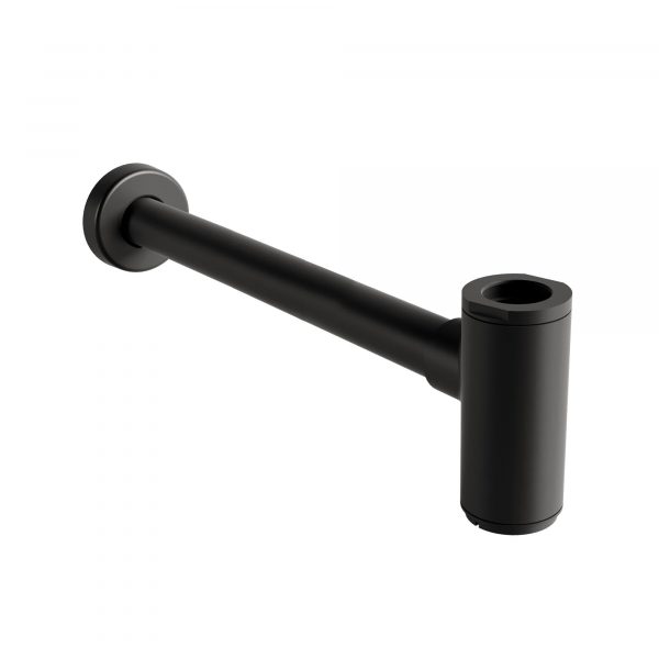 Cespol Lavabo con Registro Largo 40Cm Ebano  Mod. TV-017-40-EB. Helvex