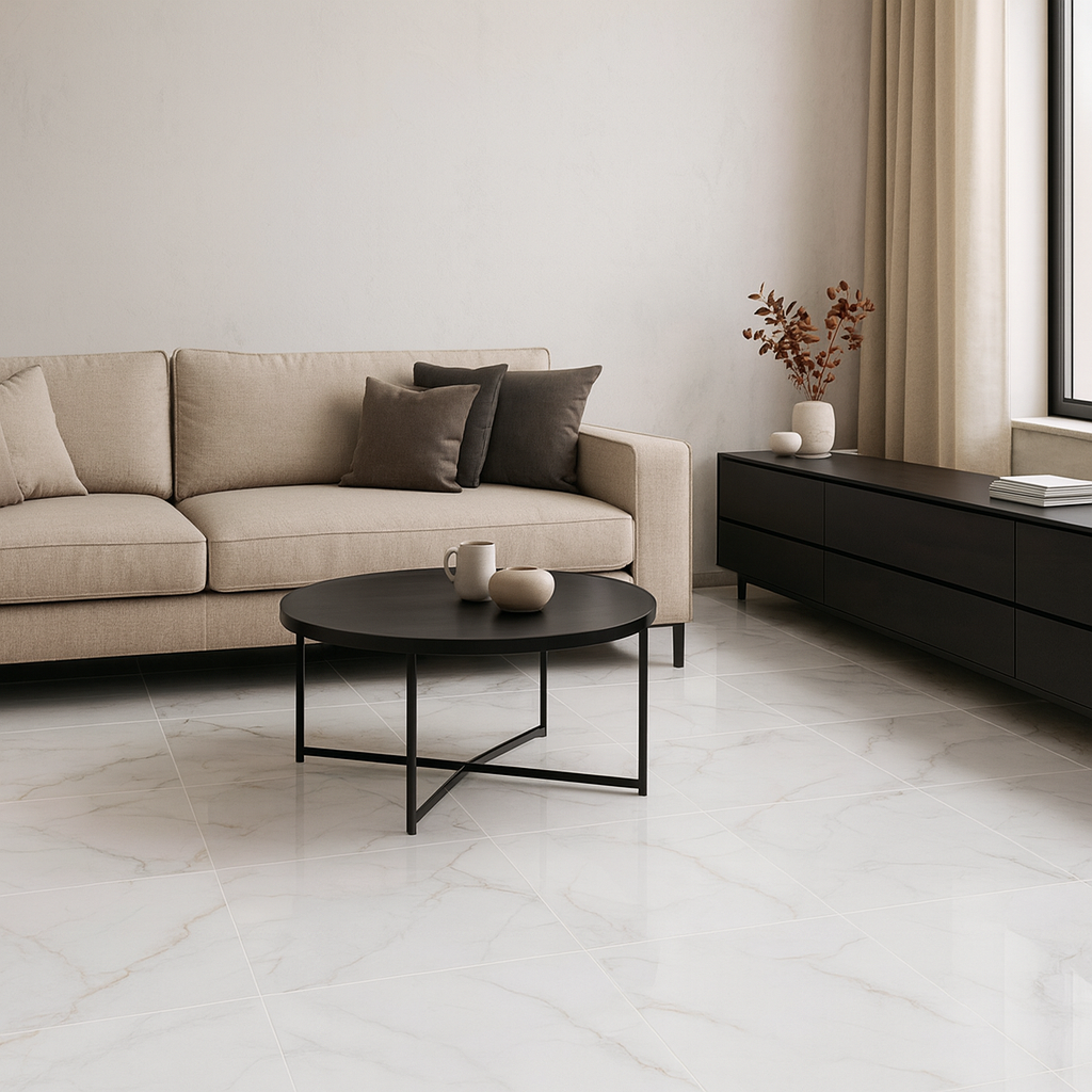 Piso Cerámico N Carrara 44 4 Gold Brillo. Castel - Imagen 2