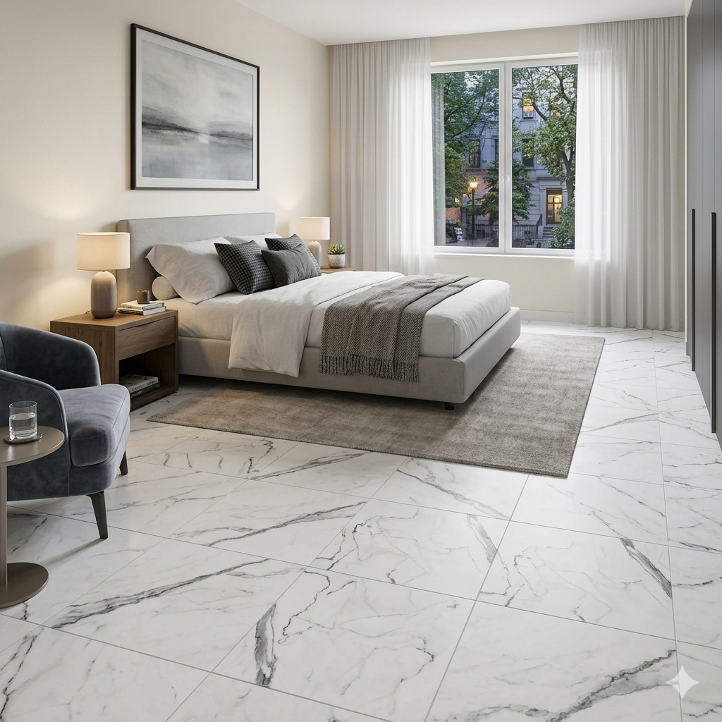 Piso Cerámico Massa 44 Blanco Satín 47x47. Castel - Imagen 2